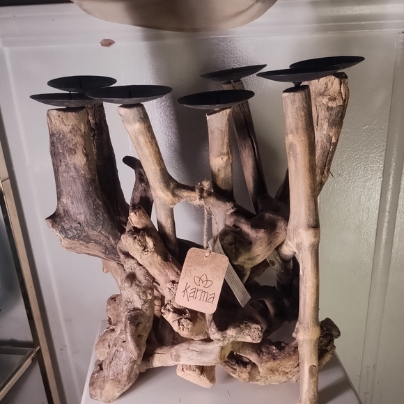 "Karma" driftwood seven candle candle holder (half  price) - Picture 2 of 5